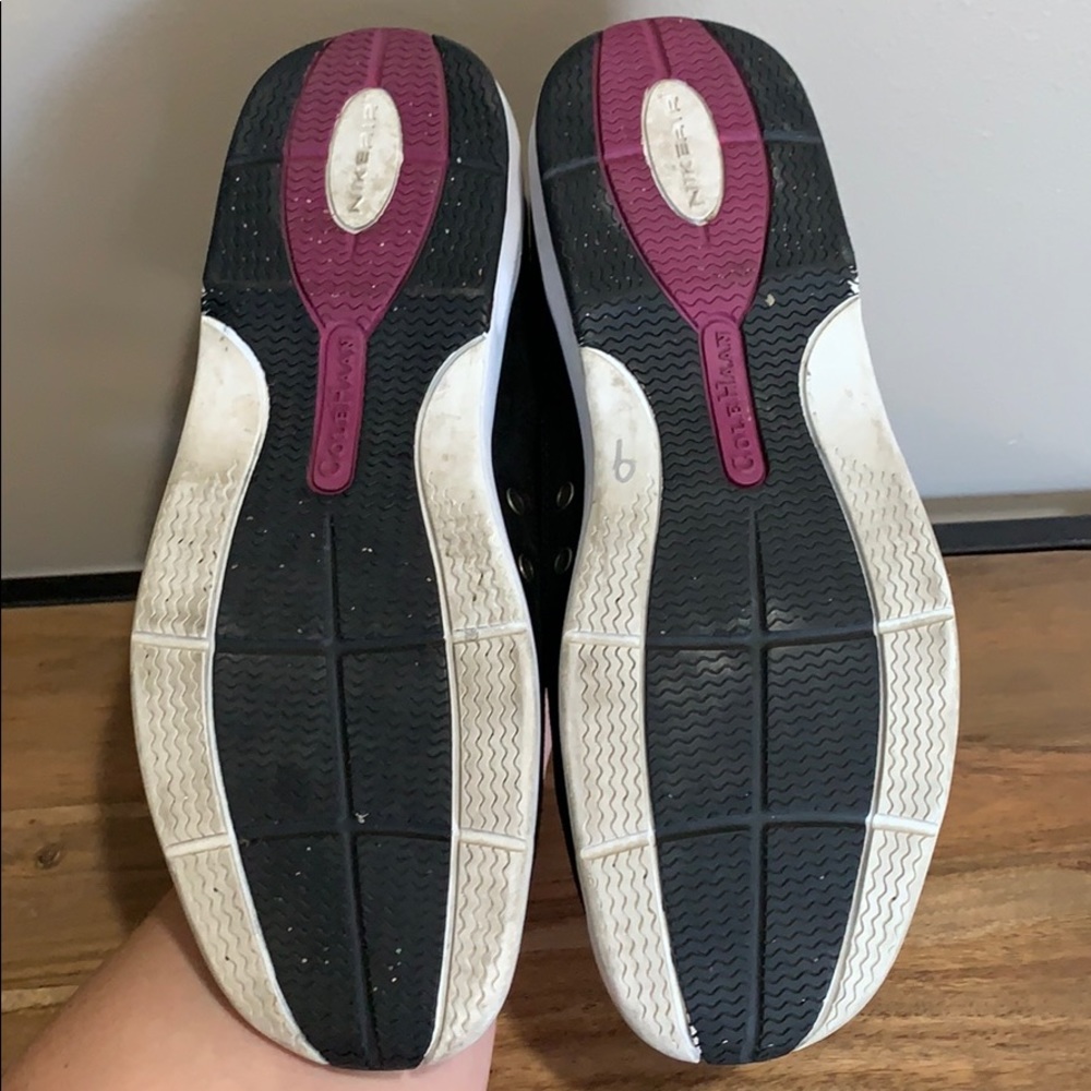 COLE HAAN + NIKE Black Suede Sneaker Shoes - Picture 11 of 12